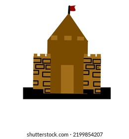 royal castle building vector illustration
