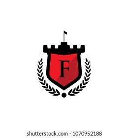 Royal Castle F Letter Logo