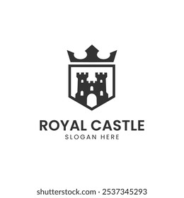 Royal Castle Gate Logo Symbol Vector