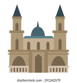 Royal Castle in vector on a white background