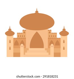 Royal Castle in vector on a white background