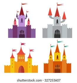 Royal Castle in vector on a white background 