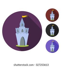 Royal Castle in vector on a white background