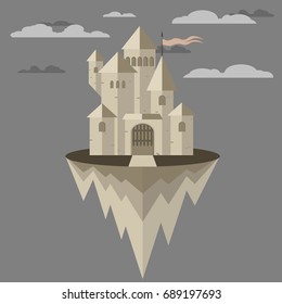 Royal Castle in vector on a white background