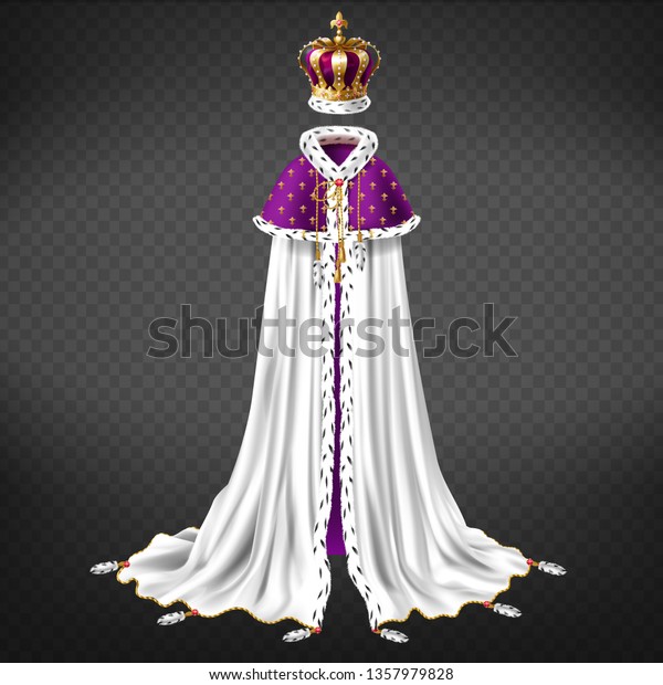 Royal Ceremonial Garment Realistic Vector Queen Stock Vector (Royalty ...