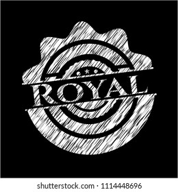 Royal chalkboard emblem