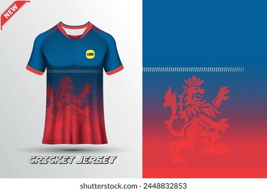 In: Royal Challengers Bengaluru Jersey Vektorgrafik.Cricket Jersey.IPL team kit.Soccer Jersey. In: football kit.sublimation design.rcb