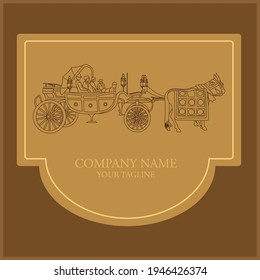 Royal Chariot With Horse Vector Logo