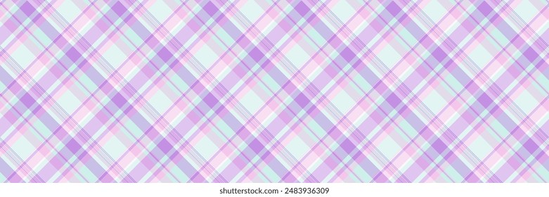 Patrón real de cuadros de cuadros, Vector sin costuras de textura superior. Tinte de tela de fondo textil tartán en paleta de colores claros y blancos.