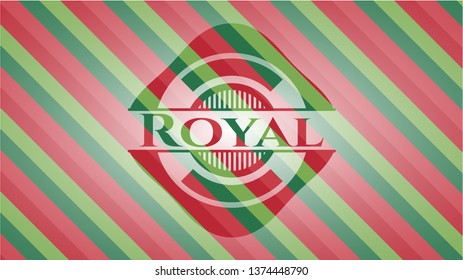 Royal christmas badge background.