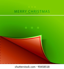 Royal Christmas card background with curled corner