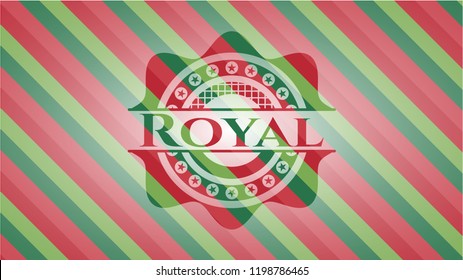 Royal christmas style badge..