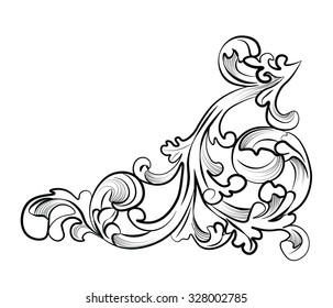 Royal classic ornament element isolated. Vector