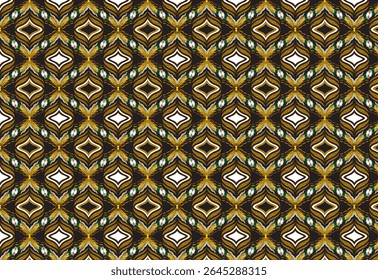 Royal classic seamless fabric pattern with leaves, wheat, and an eagle. Natural earth tones on a black background. Luxurious, organic, perfect for textiles and decor