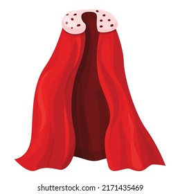 Royal cloak icon cartoon vector. Super hero. Red mantle