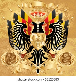 Royal Coat of Arms. Vector illustration.