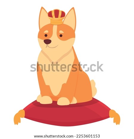 Royal corgi icon cartoon vector. Cute dog. Funny pet