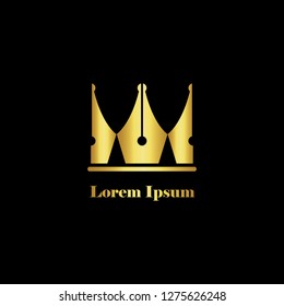 Royal And Creative Monogram Logo For Performing Arts Like Poetry, Music, Rap, Lyric Writing, Storytelling, Speech, Open Mic