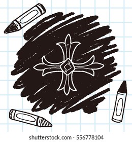 royal cross doodle