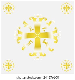 royal cross ornament. vector illustration