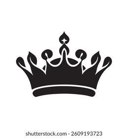 Royal Crown Black Crown Icon Royalty Symbol King Queen Image