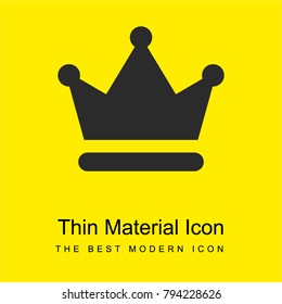 Royal crown bright yellow material minimal icon or logo design