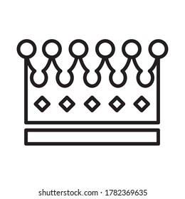 royal crown of count line style icon vector illustration design