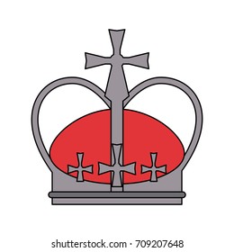 royal crown with crosses icon image 