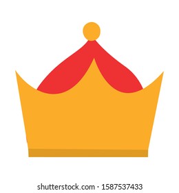Royal crown design, King luxury jewelry insignia emperor and authority theme Vector illustration