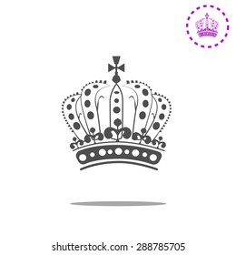 Royal Crown Doodle Hand Sketch style which is an emblem for royals, government and symbol of other meanings like immortality. Editable Vector Illustration.
