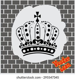 Royal Crown Doodle Hand Sketch style which is an emblem for royals, government and symbol of other meanings like immortality. Editable Vector Illustration.