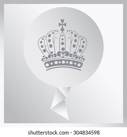 Royal Crown Doodle Hand Sketch style which is an emblem for royals, government and symbol of other meanings like immortality. Editable Vector Illustration.