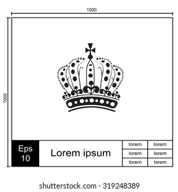 Royal Crown Doodle Hand Sketch style which is an emblem for royals, government and symbol of other meanings like immortality. Editable Vector Illustration.