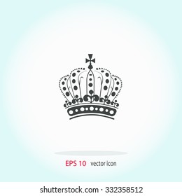 Royal Crown Doodle Hand Sketch style which is an emblem for royals, government and symbol of other meanings like immortality. Editable Vector Illustration.
