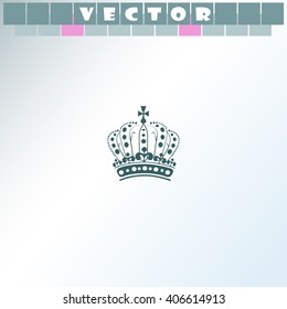 Royal Crown Doodle Hand Sketch style which is an emblem for royals, government icon.