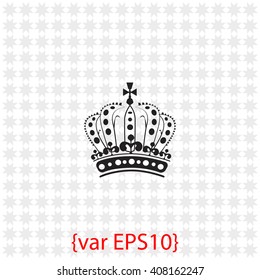 Royal Crown Doodle Hand Sketch style which is an emblem for royals, government icon.