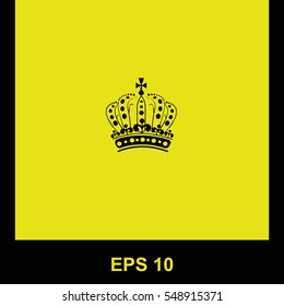 Royal Crown Doodle Hand Sketch style which is an emblem for royals, government  vector black icon. Isolated illustration. Business picture.