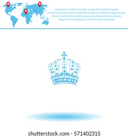 Royal Crown Doodle Hand Sketch style which is an emblem for royals, government   icon. Vector design. 