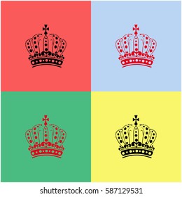 Royal Crown Doodle Hand Sketch style which is an emblem for royals, government  vector  icon.