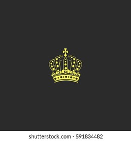 Royal Crown Doodle Hand Sketch style which is an emblem for royals, government  vector  icon.