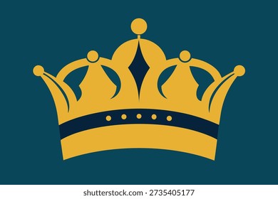 royal crown embellishment vector art
