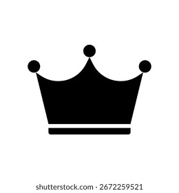 Royal crown flat icon on white background, isolated vector illustration