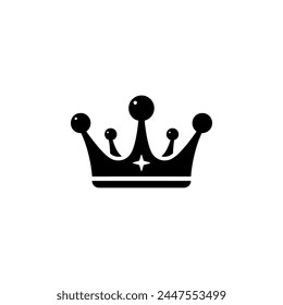 Royal Crown flat vector icon. Simple solid symbol isolated on white background