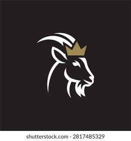 Royal Crown Goat Head Logo Desig