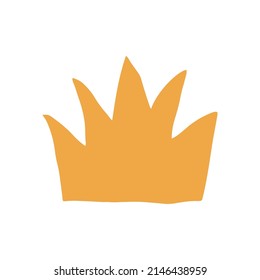 Royal crown of gold icon. Isolated on white background.