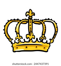 Royal Crown - Hand Drawn Doodle Icon