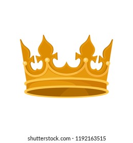 Royal crown, heraldic symbol, monarchy attribute vector Illustration on a white background