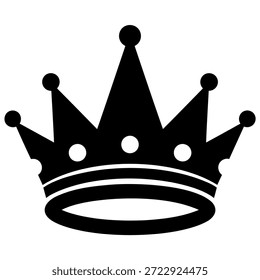 Icono de la corona real en diseño plano