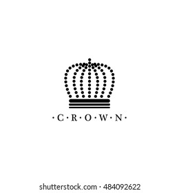 Royal Crown Icon - Isolated On White Background. Vector Illustration, Graphic Design. For Web, Websites, Print Material 