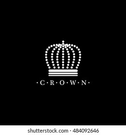Royal Crown Icon - Isolated On Black Background. Vector Illustration, Graphic Design. For Web, Websites, Print Material  